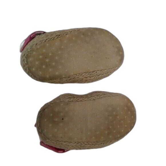 Old Navy Peep Toe Soft Sole Espadrilles Sz3 Baby SoftBack HotPink Bows Jute Sole - Picture 10 of 11